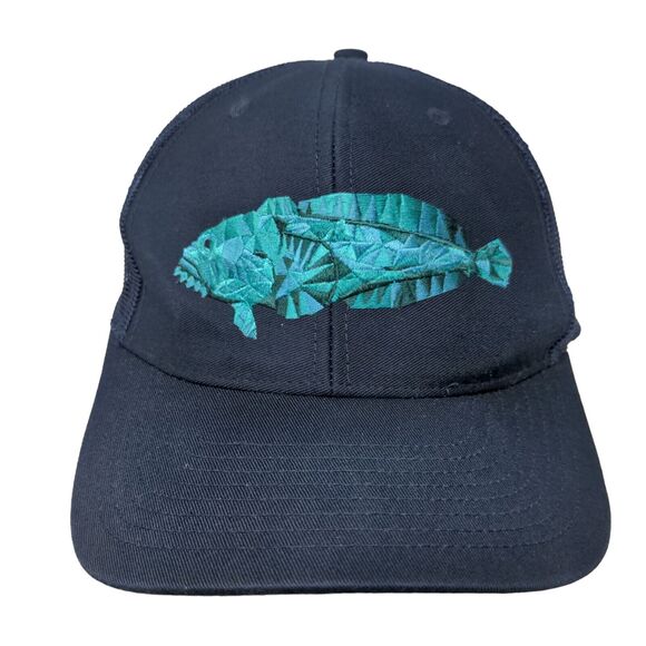 Toadfish Snapback Trucker Hat Blue One Size Embroidered Mesh Back Richardson - Picture 1 of 8
